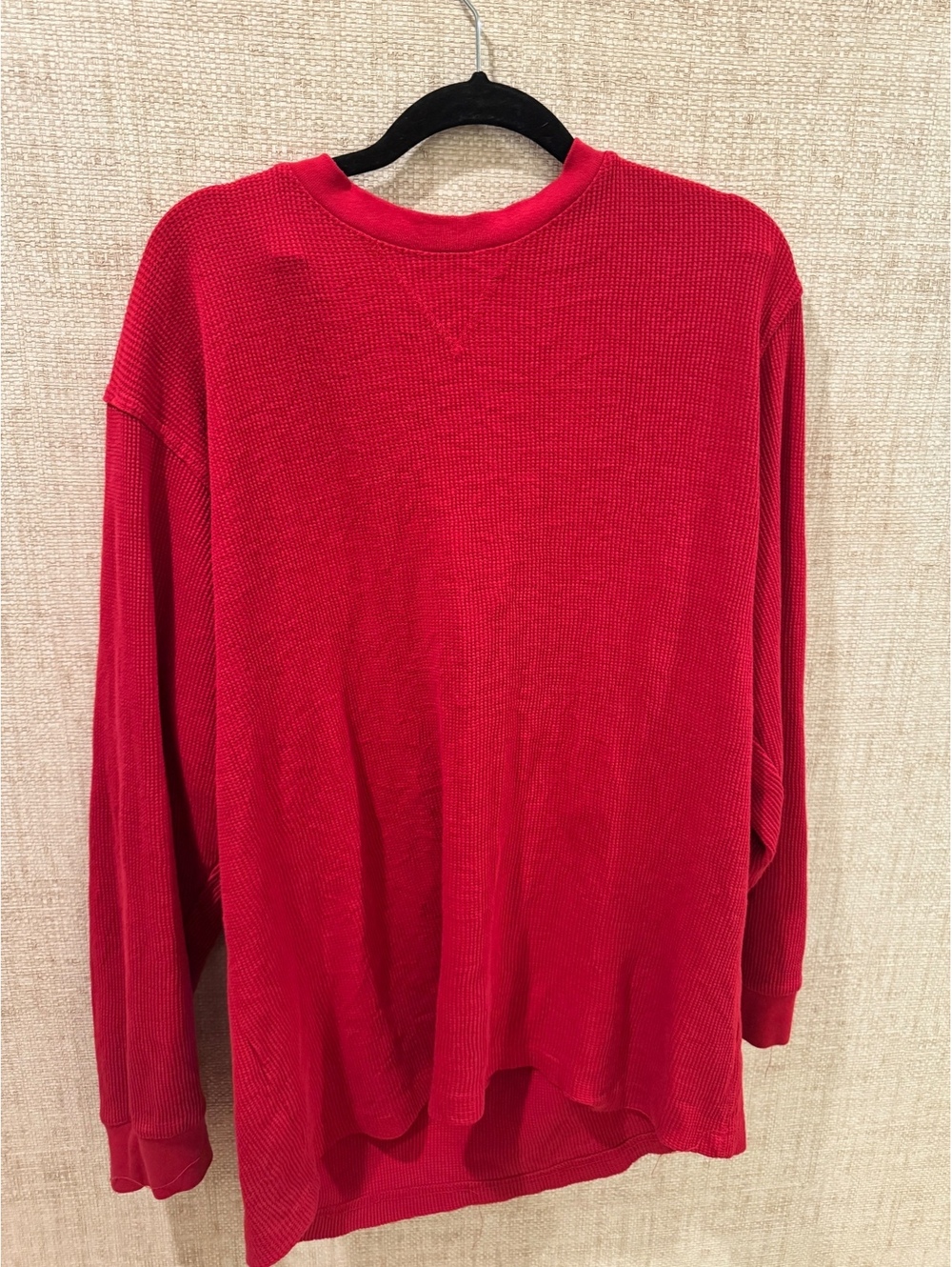 red waffle-knit shirt -  Beverly Hills Polo Club brand garment sized XXL